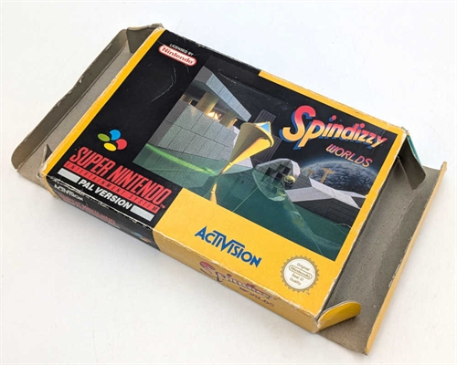 Spindizzy Worlds - Original Æske - SNES - (UKV) (B Grade) (Genbrug)